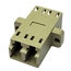 Fiber Optic Coupling - Multimode-Singlemode, Duplex, Ceramic Sleeve, Plastic Flange, Rectangular, LC-LC, Beige