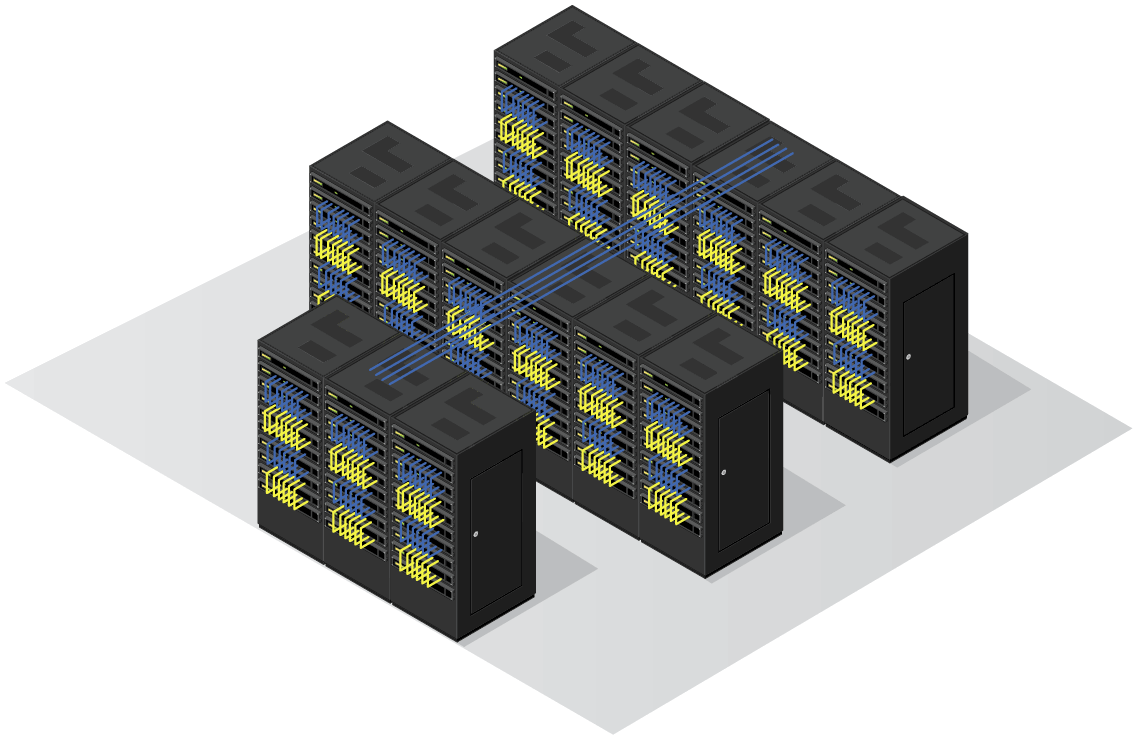 Data center con più rack